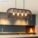 GobekUsa Farmhouse Metal Hanging Birdcage Pendant Light for Dining Room Ceiling and Island