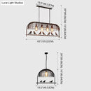 GobekUsa Farmhouse Metal Hanging Birdcage Pendant Light for Dining Room Ceiling and Island