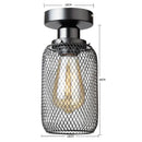 Farmhouse black metal cage ceiling light bedroom mesh design by Decorbites