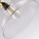 GobekUsa Farmhouse Clear Glass Brass Pendant Light - Barn Dining Room Hanging Fixture
