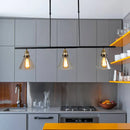 GobekUsa Farmhouse Cone Shade Pendant 3-Light Clear Glass Island Lamp in Black - Ideal for Dining Room