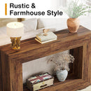 Farmhouse Console Table, 47" Rustic Wood Entryway Sofa Table with Storage