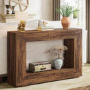 Farmhouse Console Table, 47" Rustic Wood Entryway Sofa Table with Storage