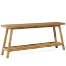 Farmhouse Console Table, 70.9" Entryway Table 2-Tier Sofa Table