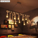 GobekUsa Farmhouse Exposed Bulb Pendant Light with Wood Hemp Rope - Ideal for Restaurants