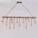 GobekUsa Farmhouse Exposed Bulb Pendant Light with Wood Hemp Rope - Ideal for Restaurants