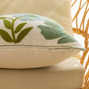 Farmhouse green & blue floral pillow cover living room decor by Decorbites