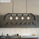 GobekUsa Farmhouse Metal Hanging Birdcage Pendant Light for Dining Room Ceiling and Island