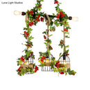 GobekUsa Farmhouse Metal Island Light Pendant with 5 Heads, Black Finish and Rope Detail, Including Fake Flower