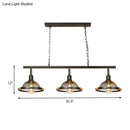 GobekUsa Farmhouse Metal Pendant Island Chandelier in Black for Dining Room with 3/4 Lights
