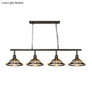 GobekUsa Farmhouse Metal Pendant Island Chandelier in Black for Dining Room with 3/4 Lights