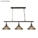 GobekUsa Farmhouse Metal Pendant Island Chandelier in Black for Dining Room with 3/4 Lights