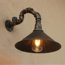 GobekUsa Farmhouse Style Antique Brass Wall Sconce with Metallic Cone & Pipe - 1 Head Dining Room Lighting