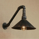 GobekUsa Farmhouse Style Antique Brass Wall Sconce with Metallic Cone & Pipe - 1 Head Dining Room Lighting