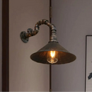 GobekUsa Farmhouse Style Antique Brass Wall Sconce with Metallic Cone & Pipe - 1 Head Dining Room Lighting
