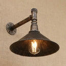 GobekUsa Farmhouse Style Antique Brass Wall Sconce with Metallic Cone & Pipe - 1 Head Dining Room Lighting