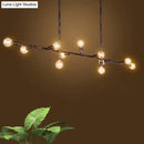 GobekUsa Farmhouse Style Antique Bronze Island Pendant Light - 7/11 Lights Exposed, Wrought Iron Hanging Design