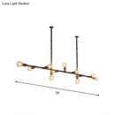 GobekUsa Farmhouse Style Antique Bronze Island Pendant Light - 7/11 Lights Exposed, Wrought Iron Hanging Design