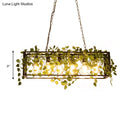 GobekUsa Farmhouse Style Bronze Wrought Iron Hanging Lamp with 6 Lights - Perfect for Restaurants