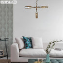 GobekUsa Farmhouse Style Smoke Gray/Blue Bottle Ceiling Lighting - Glass Hanging Lamp (3/4/5 Lights) in Aged Silver/Black
