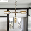 GobekUsa Farmhouse Style Smoke Gray/Blue Bottle Ceiling Lighting - Glass Hanging Lamp (3/4/5 Lights) in Aged Silver/Black