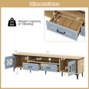 Farmhouse TV Stand for TVs up to 80 Inch with 2 Drawers by LJGDeals