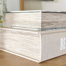 Large Leather Bound Book Boxes, Set of 3 by Decor Steals