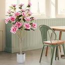 Faux Wedding Flower Plant with Elegant PEVA Leaves and Multi-branch Trunks-Pink by LJGDeals