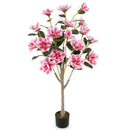 Faux Wedding Flower Plant with Elegant PEVA Leaves and Multi-branch Trunks-Pink by LJGDeals