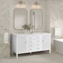 James Martin Myrrin 60" Double Bathroom Vanity, Bright White