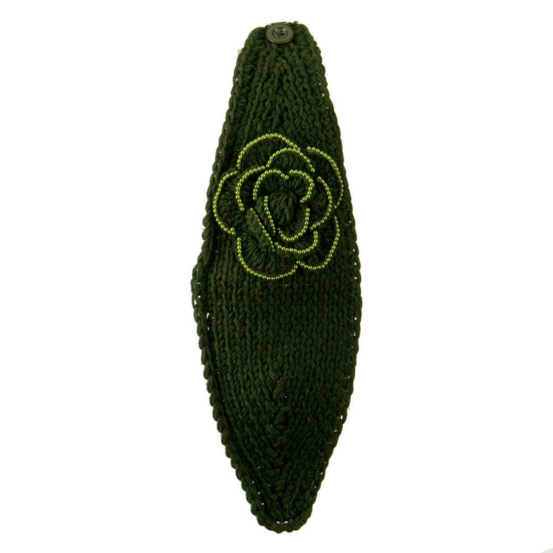 Flower Bead Woman's Head Band