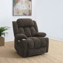 Beca - Upholstered Power Lift Recliner With Cupholders And USB Charging by HouseOfZazla