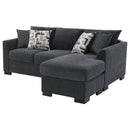 Pacheco - Upholstered Sleeper Sectional Chaise Sofa With Pocket Coils And Reversible Cushions - Dark Gray by HouseOfZazla
