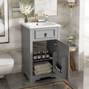 Elegant Bathroom Vanity With Ceramic Sink, Soft Close Door, Adjustable Shelf by Unique Piece Furniture