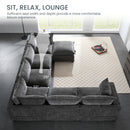 117.5'' Modular Sectional Sofa with Movable Storage Ottoman