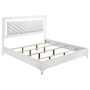 Cassia 5-piece Eastern King LED Bedroom Set White High Gloss