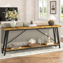 Extra Long Sofa Table For Hallway, Entryway & Living Room - Rustic Brown by HouseOfZazla