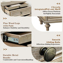 Farmhouse Nightstands with 4 Drawers and Pull-Out Shelf by HouseOfZazla
