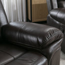 Home Theater Seating Manual Recliner Chair With Center Console And Led Light Strip For Living Room by HouseOfZazla