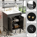 Bathroom Vanity With Top Sink, 2 Tier Storage Cabinet by HouseOfZazla