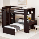 Loft Bed With A Stand Alone Bed, Shelves, Desk, And Wardrobe by HouseOfZazla
