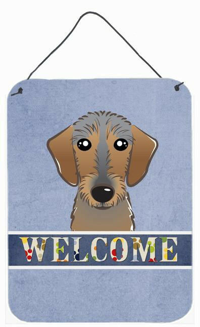 Wirehaired Dachshund Welcome Wall or Door Hanging Prints BB1419DS1216