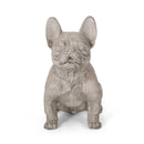 Dog Garden Sculpture, Outdoor French Bulldog Garden Statue, Rustic White