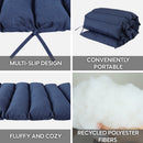 2PCS Outdoor Lounge Chair Cushion Replacement Set - Navy Blue by HouseOfZazla