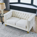 Upholstered Couch Sofa With Button Tufting For Living Room by HouseOfZazla