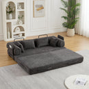 Convertible Sleeper Sofa Bed With Cylindrical Pillow by HouseOfZazla