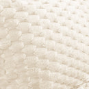 Flannelette Fabric Ottoman - White