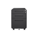 3 Drawer Mobile File Cabinet Under Desk Office,Simple Style Versatile Storage Cabinet for Legal/Letter/A4 Files, 5 Wheel Design Anti-Tilting Cold Rolled Steel Waterproof Moisture-Proof Black