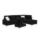 L-Shaped Sectional Sofa With Chaise And Storage Ottoman, Includes 2 Pillows by HouseOfZazla