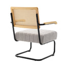 Accent Chair - Modern Industrial Slant Armchair with Metal Frame - Premium High Density Soft Single chair for Living Room Bedroom